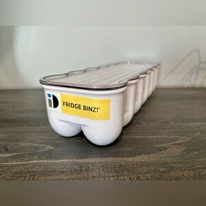 iDesign Fridge Binz Egg Holder with Lid White 12-Egg Container